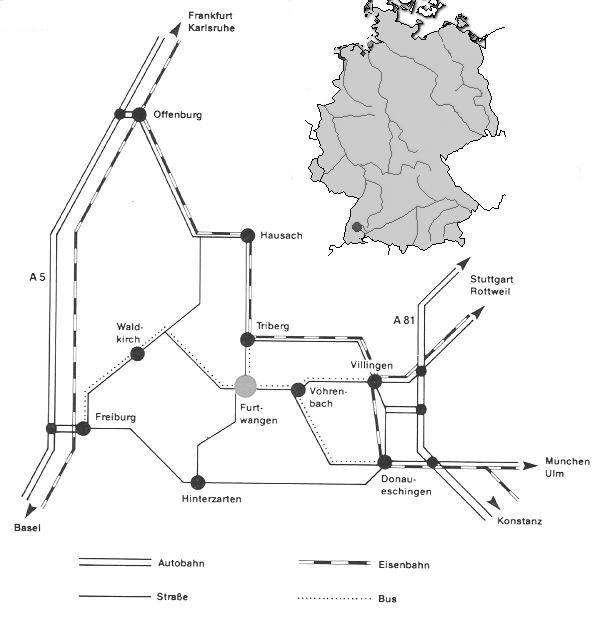 map of Black-Forest, Germany